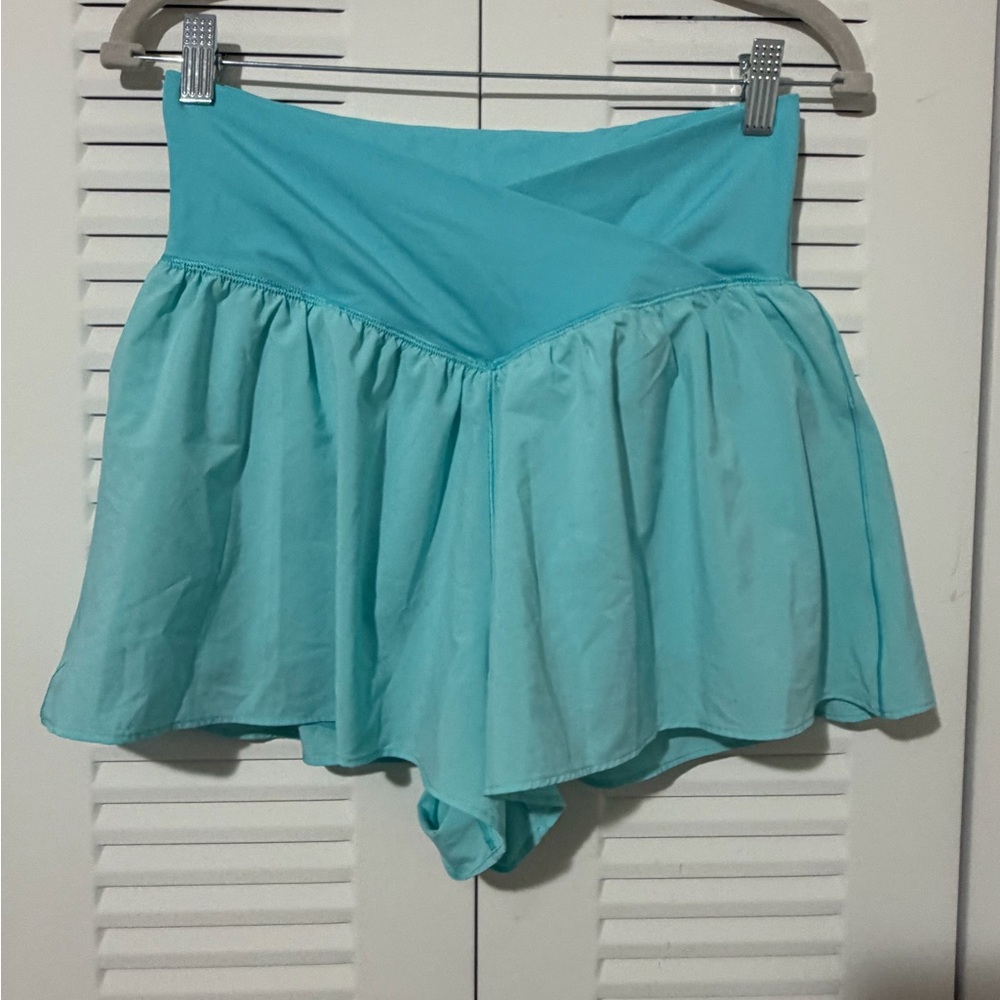 Aerie Crossover Teal Shorts